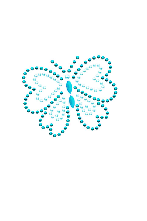 Blue Rhinestud Butterfly - Bandannas