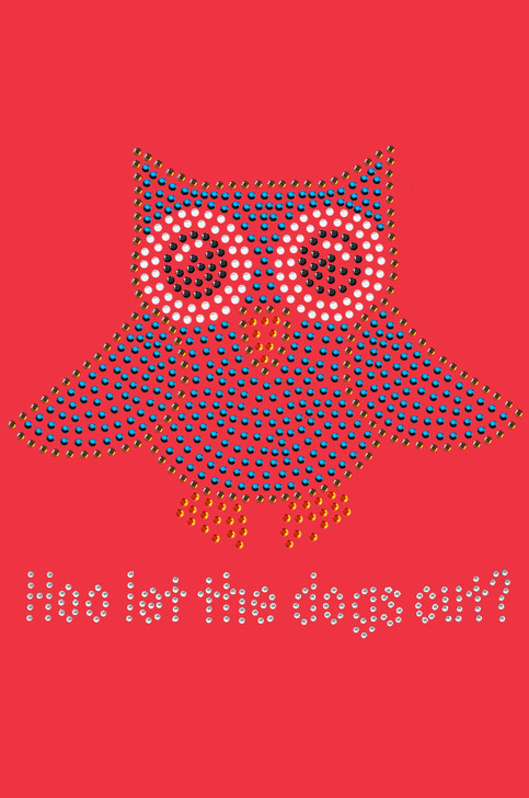 Blue Owl with "Who Let the Dogs Out?" - Bandannas