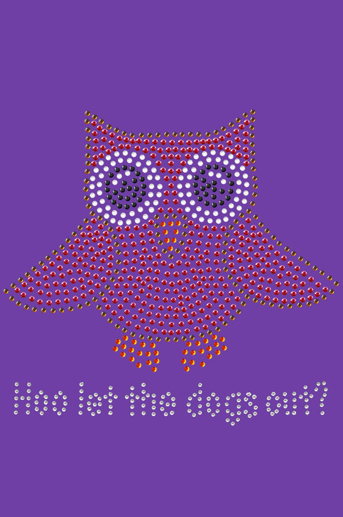 Pink Owl with "Hoo Let the Dogs Out?" - Bandannas