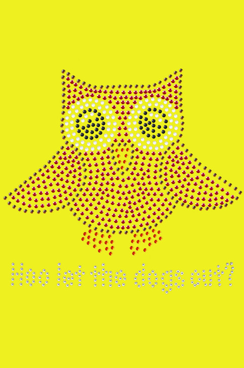 Pink Owl with "Hoo Let the Dogs Out?" - Bandannas