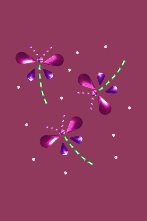 Pink & Purple Nailhead Dragonflies - Bandannas