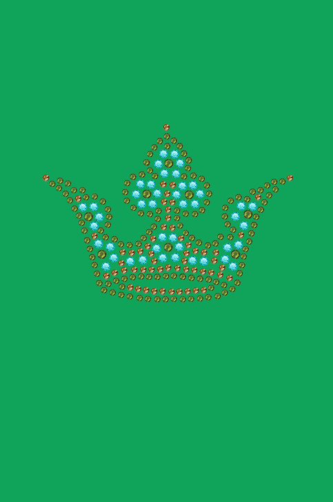 Crown # 3  (Lime, Turquoise, & Brown) - Bndana