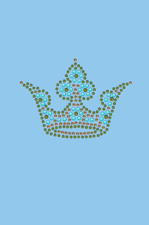 Crown # 3  (Lime, Turquoise, & Brown) - Bndana