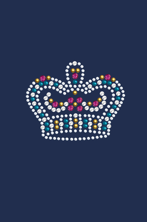 Crown # 5 (Fuschia, Turquoise, Silver, Gold, & Clear Austrian crystal) - Bndana