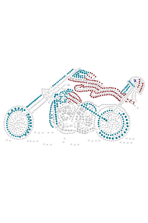 Motorcycle (Red, White, & Turquoise) - Bandanas