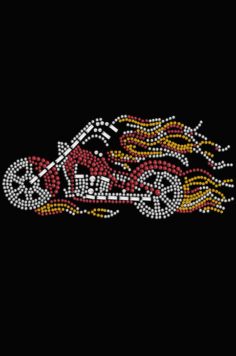 Motorcycle (Red with Flames) - Bandanas