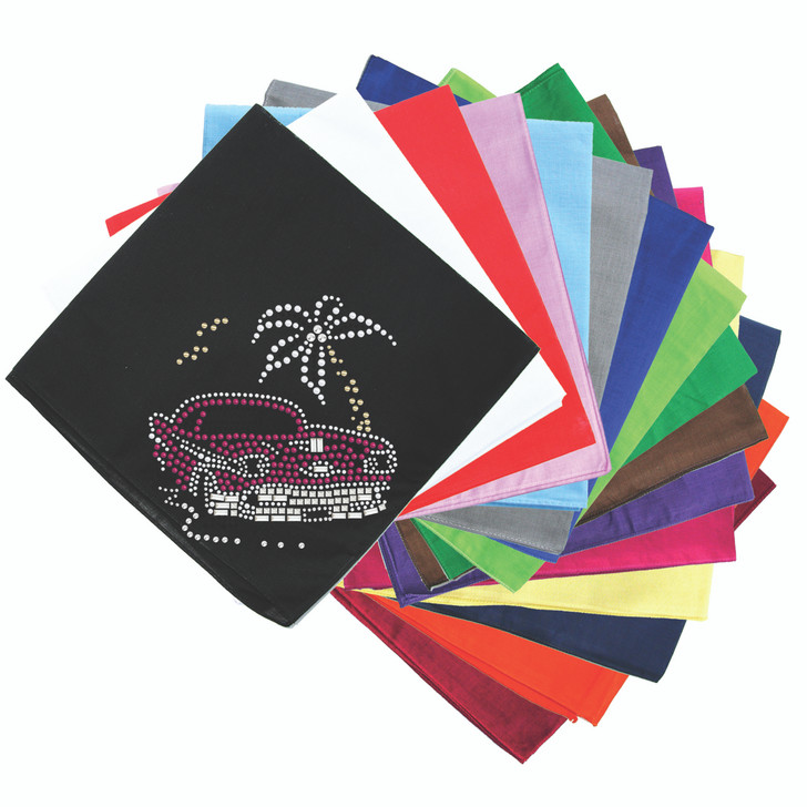 Car with Palm Tree (Pink) - Bandanas