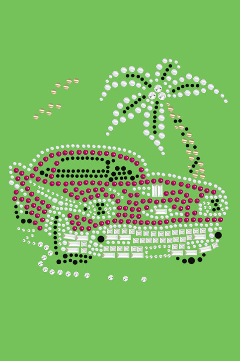 Car with Palm Tree (Pink) - Bandanas