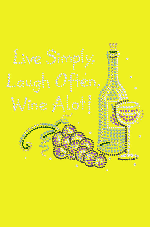 Wine Bottle, Glass & Grapes (Live Simply) - Bandanna