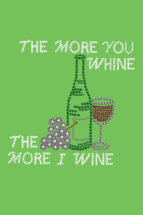 Wine Bottle, Glass & Grapes (The More you Whine) - Bandanna
