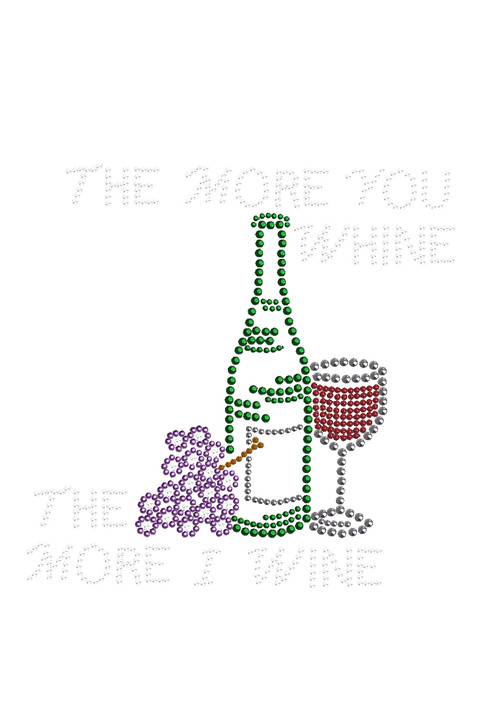 Wine Bottle, Glass & Grapes (The More you Whine) - Bandanna