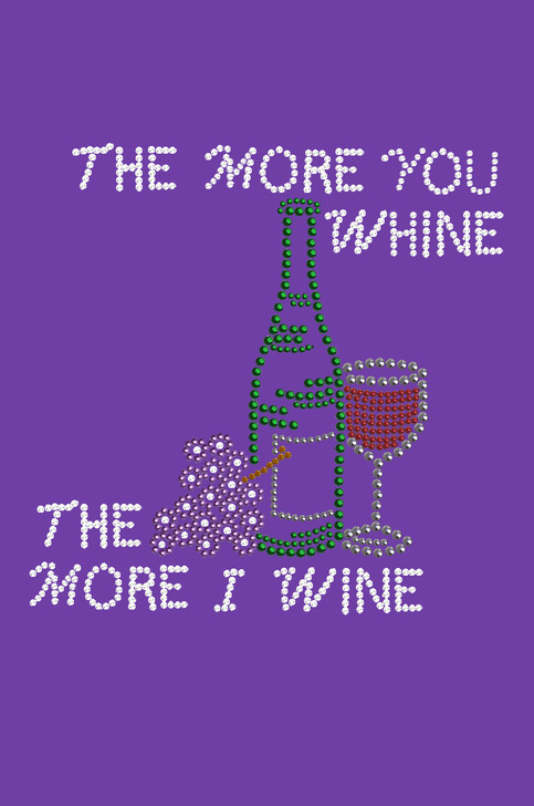 Wine Bottle, Glass & Grapes (The More you Whine) - Bandanna