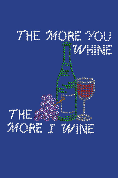 Wine Bottle, Glass & Grapes (The More you Whine) - Bandanna