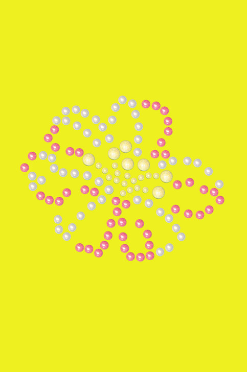 Pink & Yellow Pearl Flower - Bandanna