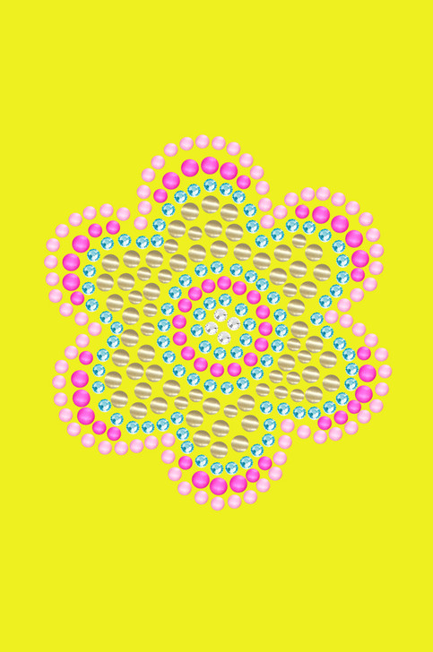 Multicolor Nailhead Flower - Bandanna
