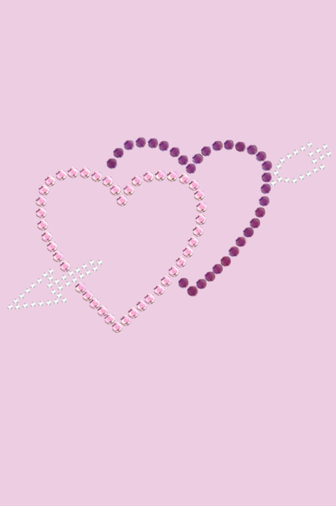 Pink & Purple Hearts with Arrow Bandanna