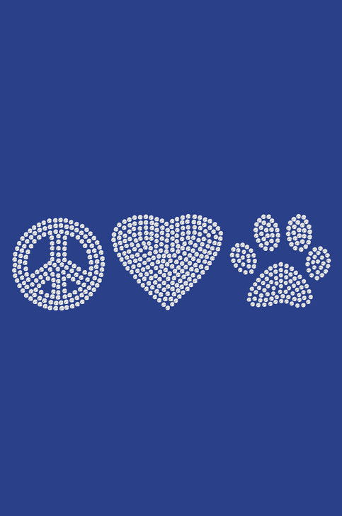 Peace, Love Paw (Rhinestone) - Women's T-shirt