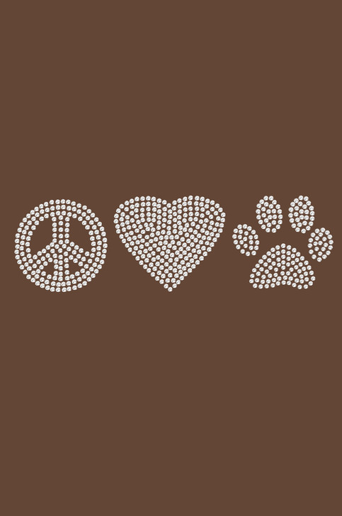 Peace, Love Paw (Rhinestone) - Women's T-shirt