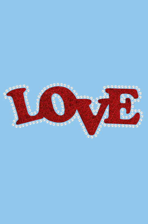 Love (Red Glitter ) - Women's T-shirt