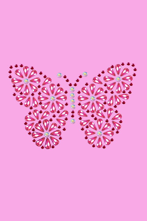 Pink Nailhead Butterfly - Women's T-shirt