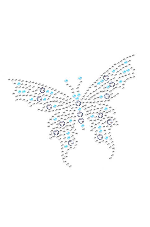 Blue Austrian crystal Butterfly - Women's T-shirt
