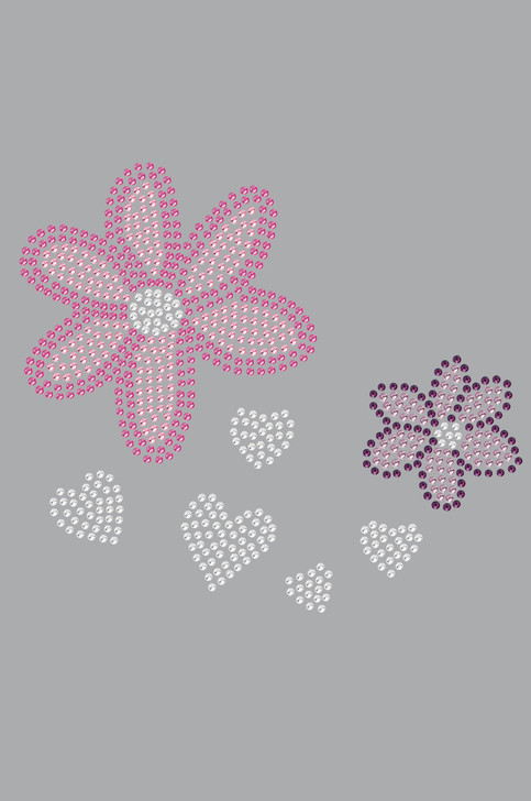 Pink & Purple Flowers  - Women's T-shirt