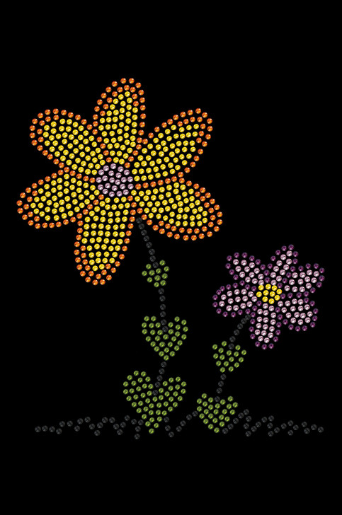 Orange & Purple Flowers - Women's T-shirt