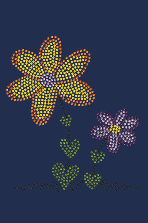 Orange & Purple Flowers - Women's T-shirt