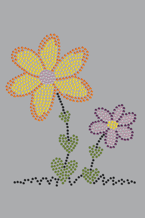 Orange & Purple Flowers - Women's T-shirt