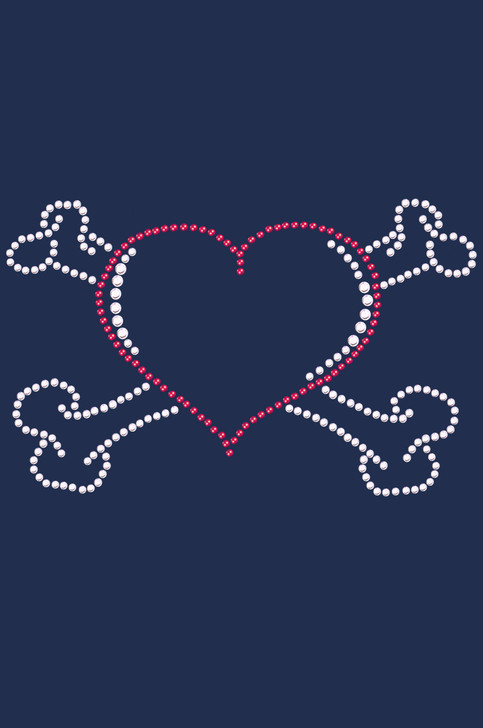 Heart with Cross Bones  - Women's T-shirt
