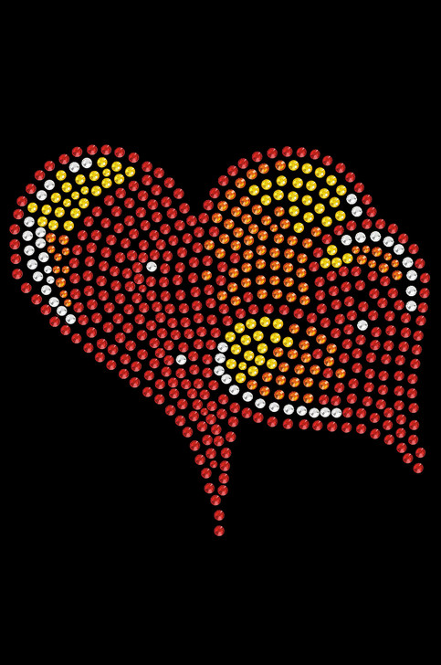 Red, Orange & Yellow Hearts  - Women's T-shirt