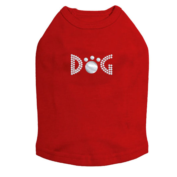 Dog - Silver Nailheads rhinestone dog tank for large and small dogs.