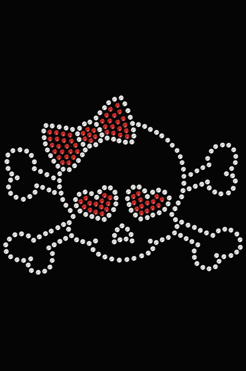 Skull with Red Bow - Women's T-shirt