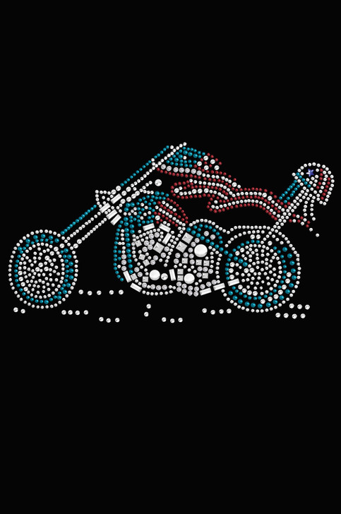 Motorcycle - Red, White, & Turquoise - Women's T-shirt