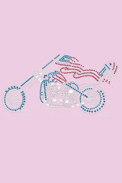 Motorcycle - Red, White, & Turquoise - Women's T-shirt