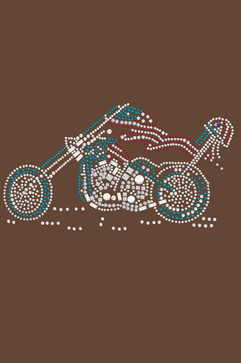 Motorcycle - Red, White, & Turquoise - Women's T-shirt