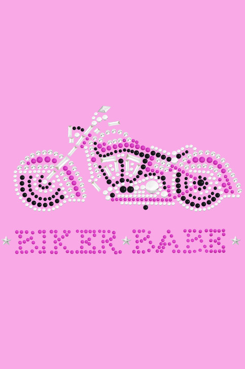 Biker Babe - Pink Motorcycle - Women's T-shirt