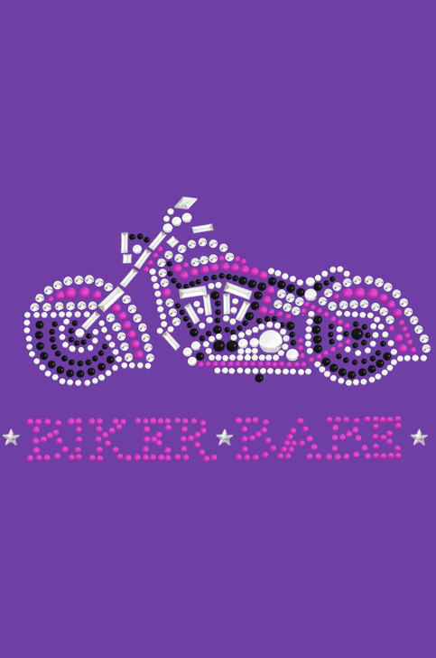 Biker Babe - Pink Motorcycle - Women's T-shirt