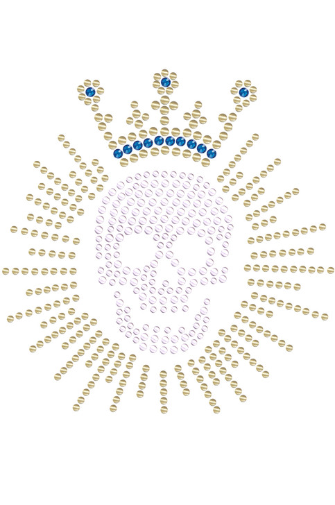 Skull with Austrian crystal Crown - Women's T-shirt