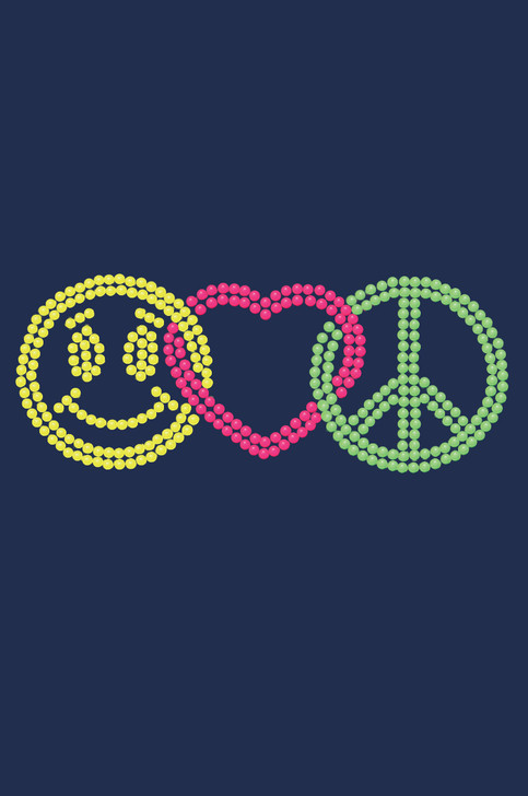 Smiley Face, Love, Peace - Women's T-shirt
