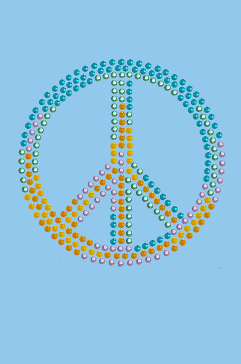 Peace Sign (Blue, Orange, Yellow, & Green) - Women's T-shirt