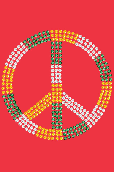 Peace Sign (Green, Gold, & Clear)- Women's T-shirt
