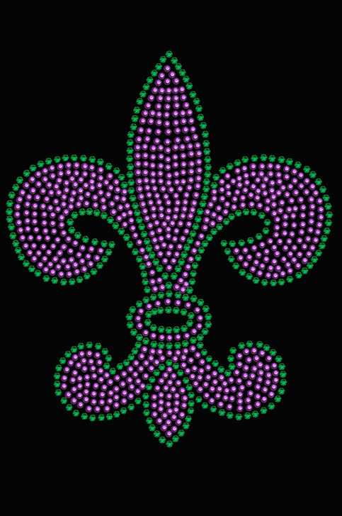 Fleur de Lis (Purple & Green) - Women's T-shirt