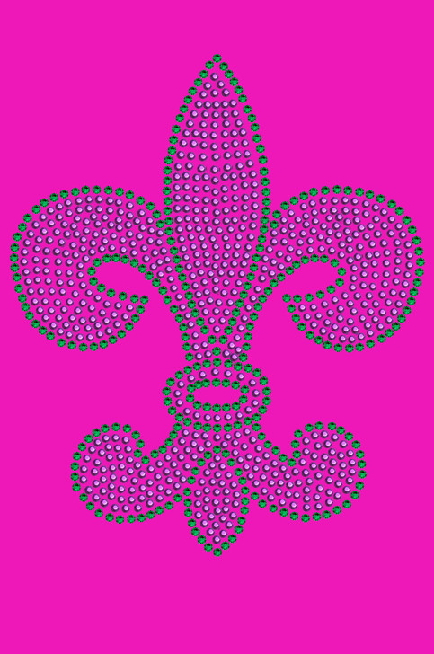 Fleur de Lis (Purple & Green) - Women's T-shirt
