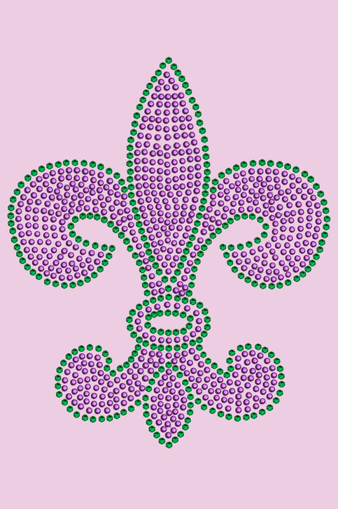 Fleur de Lis (Purple & Green) - Women's T-shirt