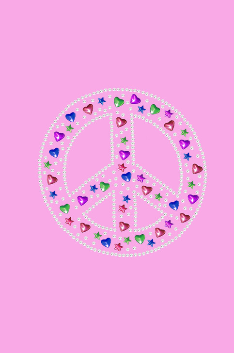 Peace Sign with Stars & Hearts - Women's T-shirt