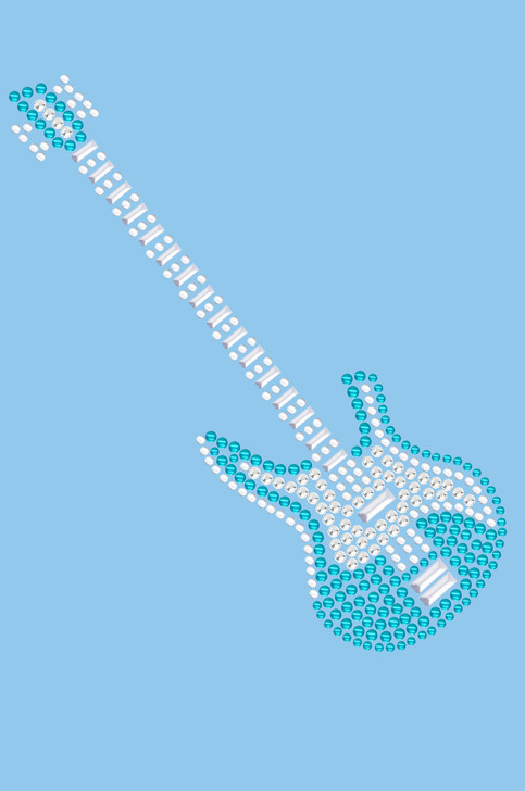 Guitar (Blue Austrian crystal) - Women's T-shirt