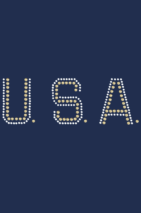 USA (Gold & Silver Nailheads) - Women's T-shirt