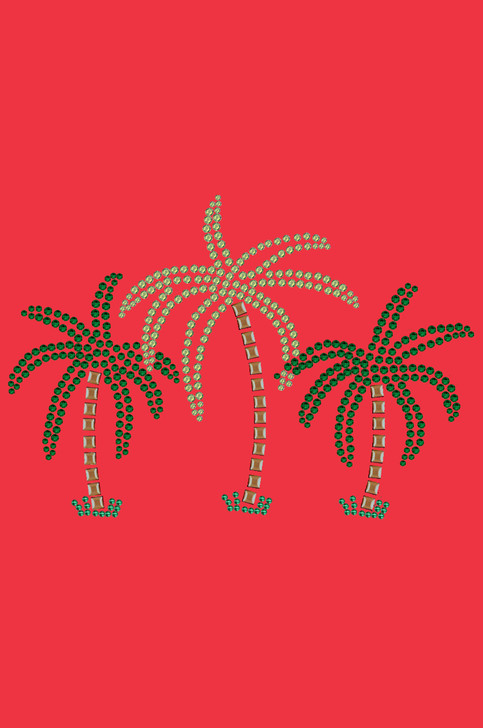 Palm Trees (Green Rhinestones) - Women's T-shirt