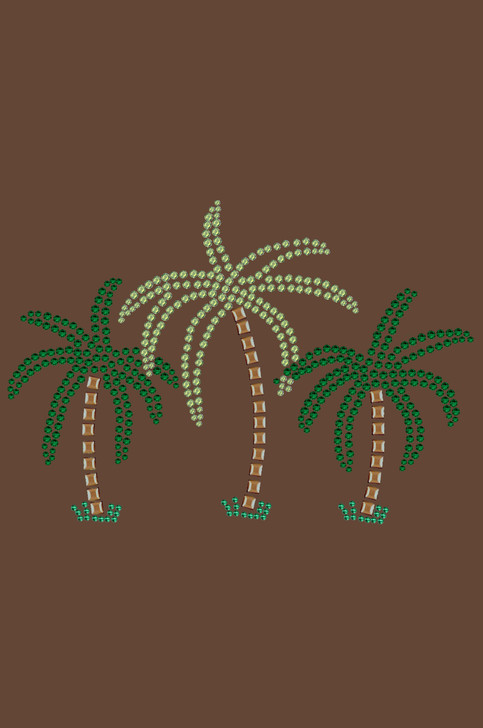 Palm Trees (Green Rhinestones) - Women's T-shirt